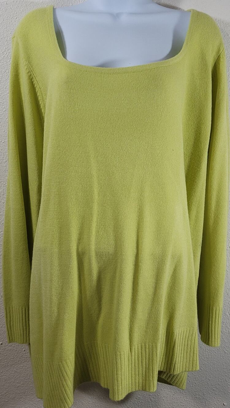 Avenue Sweater Collection Yellow Square Neck Sweater 26 28 Plus Lightweight Soft